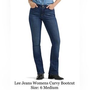 ($15) Lee Jeans Womens Curvy Bootcut, size: 6 Medium